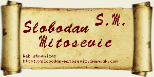 Slobodan Mitošević vizit kartica